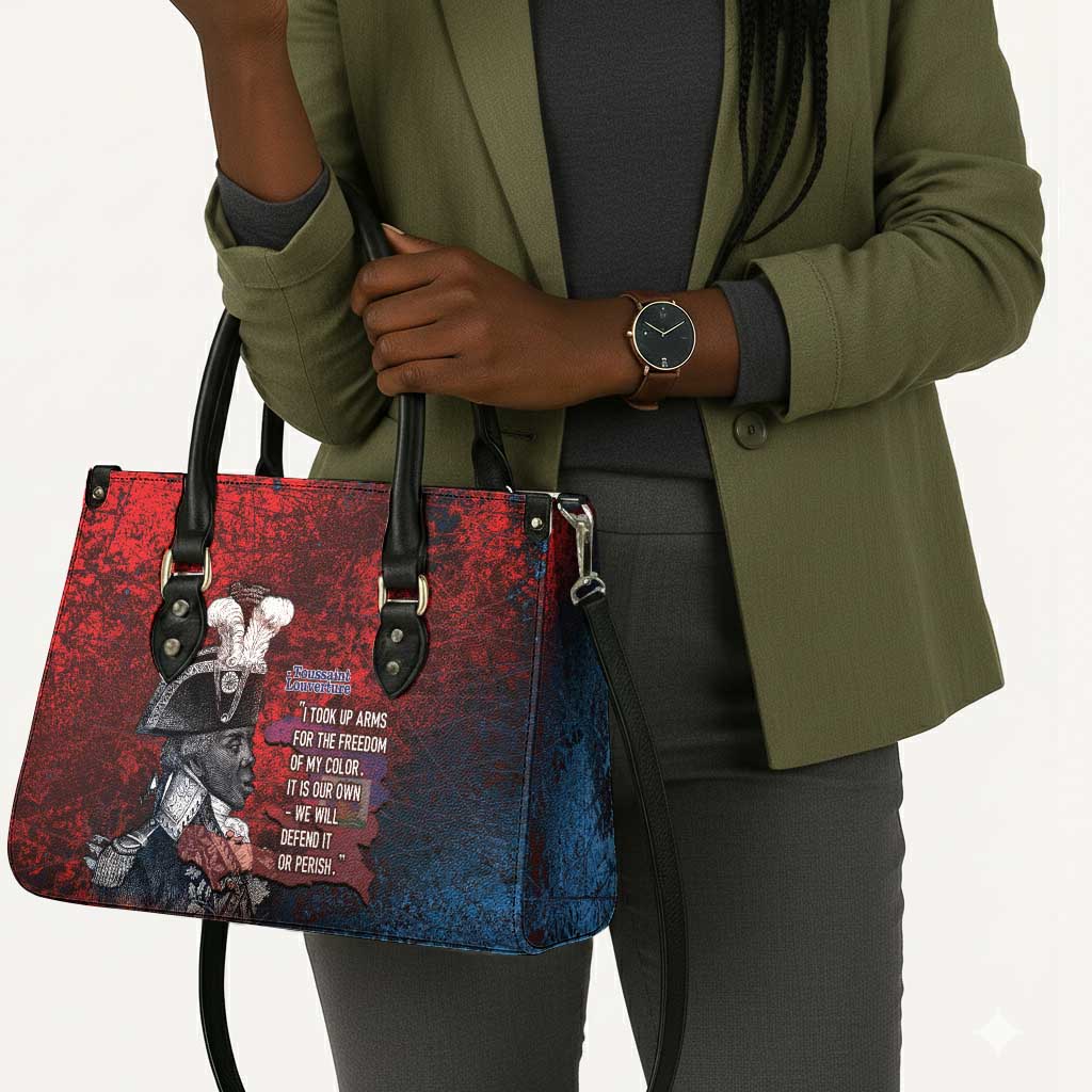 Toussaint Louverture Afro Haiti Leather Bag Haitian Father Grunge Style - Wonder Print Shop