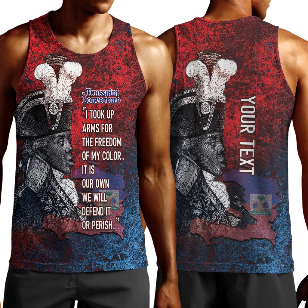 Personalized Toussaint Louverture Afro Haiti Men Tank Top Haitian Father Grunge Style - Wonder Print Shop