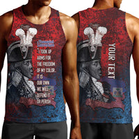Personalized Toussaint Louverture Afro Haiti Men Tank Top Haitian Father Grunge Style - Wonder Print Shop
