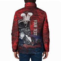 Personalized Toussaint Louverture Afro Haiti Padded Jacket Haitian Father Grunge Style - Wonder Print Shop