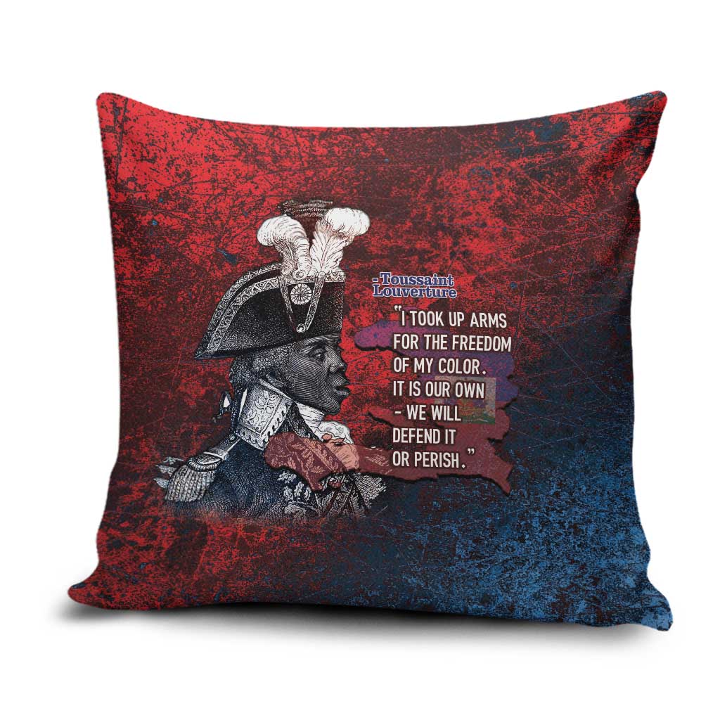Toussaint Louverture Afro Haiti Pillow Cover Haitian Father Grunge Style - Wonder Print Shop