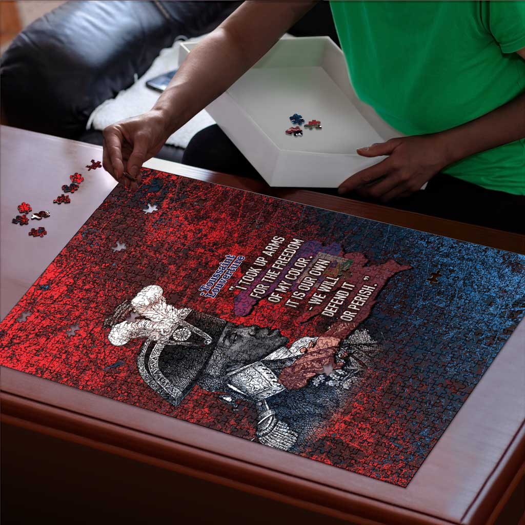 Toussaint Louverture Afro Haiti Puzzle Haitian Father Grunge Style - Wonder Print Shop