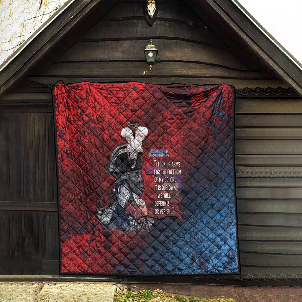 Toussaint Louverture Afro Haiti Quilt Haitian Father Grunge Style - Wonder Print Shop