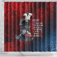 Toussaint Louverture Afro Haiti Shower Curtain Haitian Father Grunge Style - Wonder Print Shop