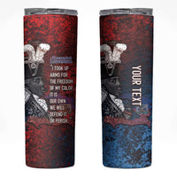 Personalized Toussaint Louverture Afro Haiti Skinny Tumbler Haitian Father Grunge Style - Wonder Print Shop