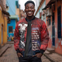 Personalized Toussaint Louverture Afro Haiti Sleeve Zip Bomber Jacket Haitian Father Grunge Style - Wonder Print Shop