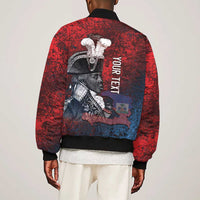 Personalized Toussaint Louverture Afro Haiti Sleeve Zip Bomber Jacket Haitian Father Grunge Style - Wonder Print Shop