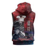 Personalized Toussaint Louverture Afro Haiti Sleeveless Hoodie Haitian Father Grunge Style - Wonder Print Shop