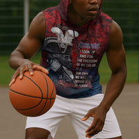 Personalized Toussaint Louverture Afro Haiti Sleeveless Hoodie Haitian Father Grunge Style - Wonder Print Shop