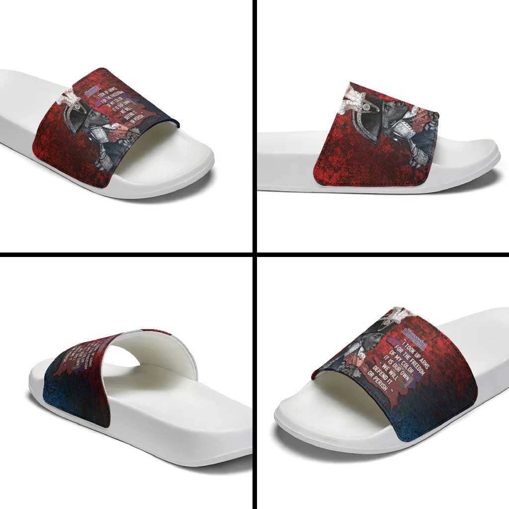 Toussaint Louverture Afro Haiti Slide Sandals Haitian Father Grunge Style - Wonder Print Shop