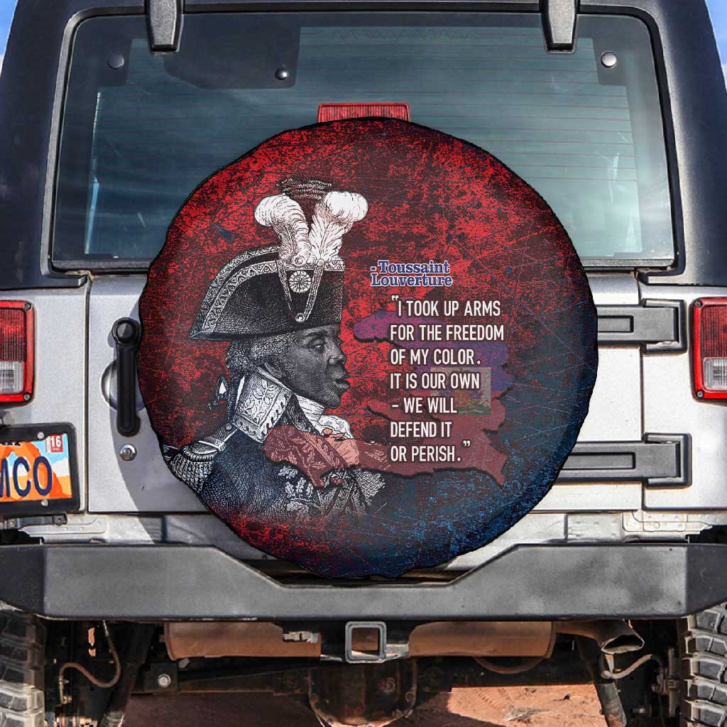 Toussaint Louverture Afro Haiti Spare Tire Cover Haitian Father Grunge Style - Wonder Print Shop