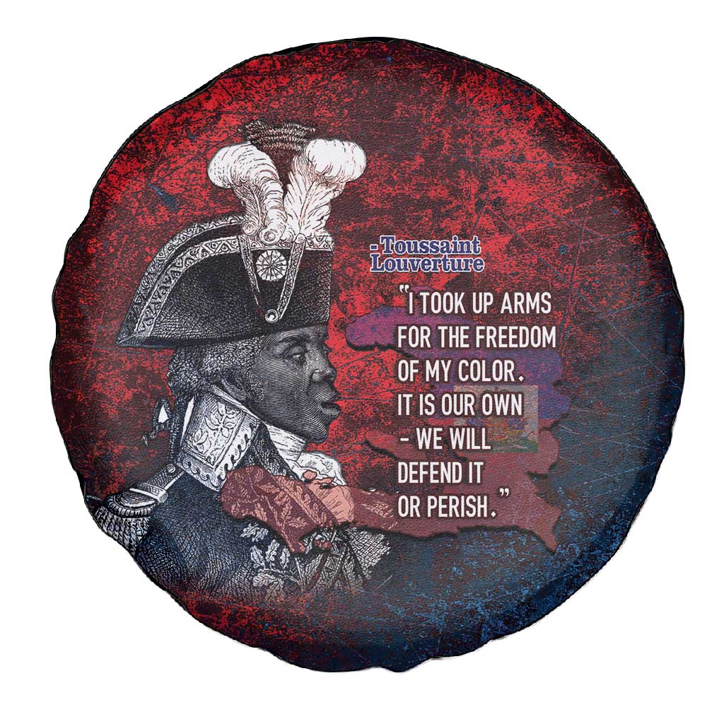 Toussaint Louverture Afro Haiti Spare Tire Cover Haitian Father Grunge Style - Wonder Print Shop