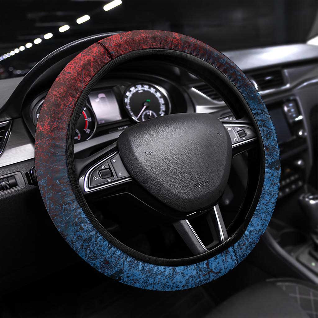 Toussaint Louverture Afro Haiti Steering Wheel Cover Haitian Father Grunge Style - Wonder Print Shop