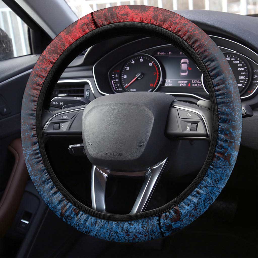 Toussaint Louverture Afro Haiti Steering Wheel Cover Haitian Father Grunge Style - Wonder Print Shop