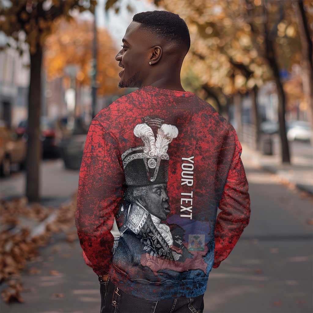 Personalized Toussaint Louverture Afro Haiti Sweatshirt Haitian Father Grunge Style - Wonder Print Shop