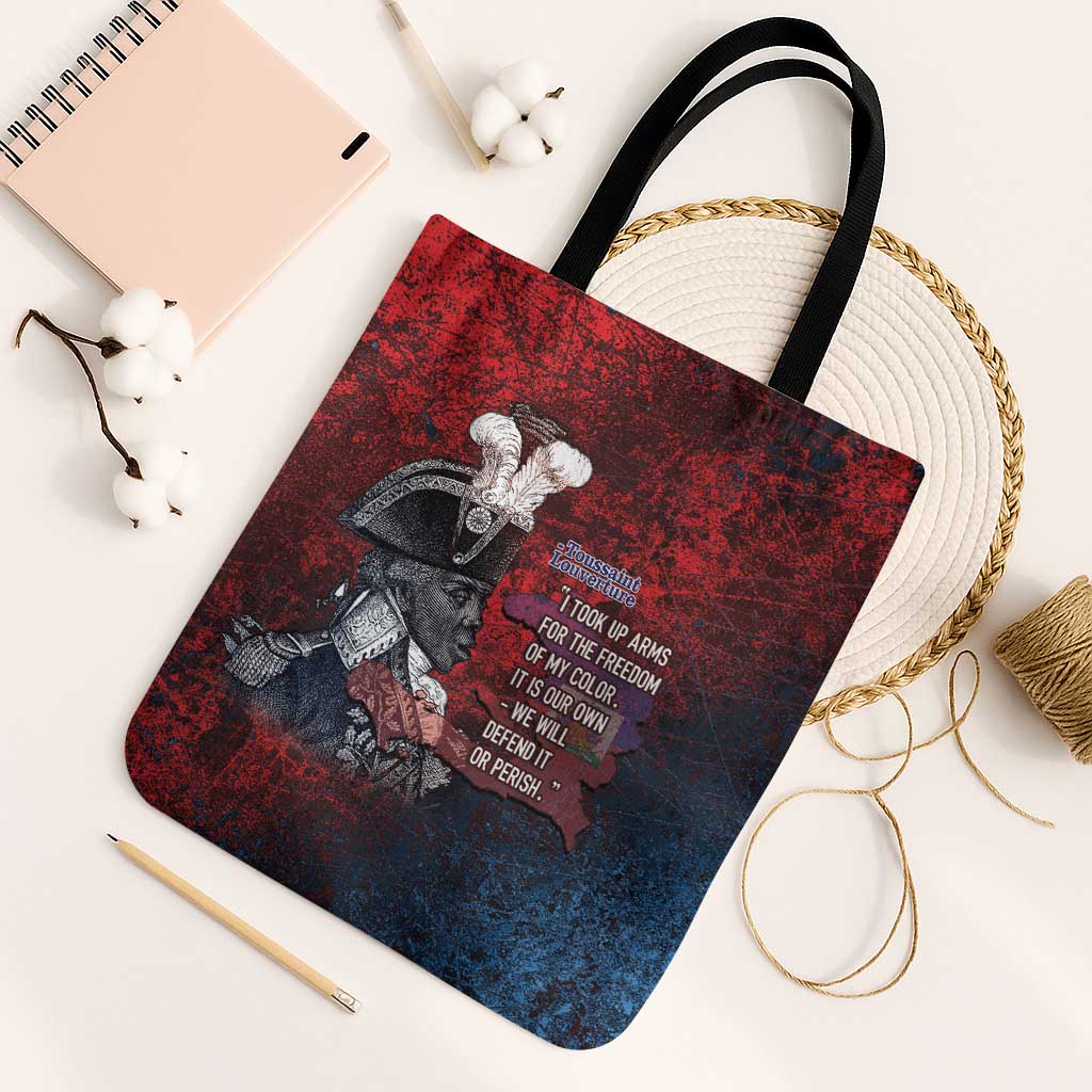 Toussaint Louverture Afro Haiti Tote Bag Haitian Father Grunge Style - Wonder Print Shop