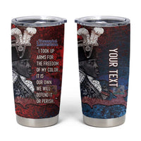 Personalized Toussaint Louverture Afro Haiti Tumbler Cup Haitian Father Grunge Style - Wonder Print Shop