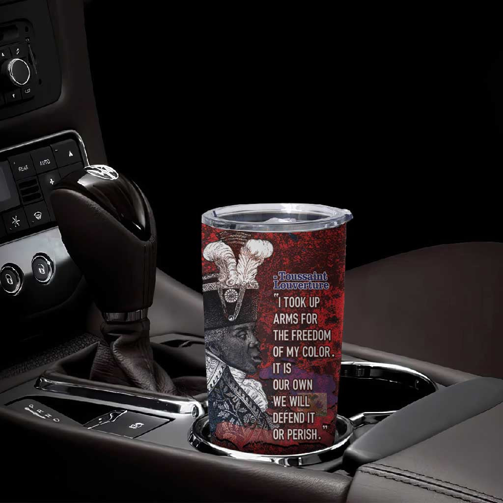 Personalized Toussaint Louverture Afro Haiti Tumbler Cup Haitian Father Grunge Style - Wonder Print Shop