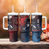 Personalized Toussaint Louverture Afro Haiti Tumbler With Handle Haitian Father Grunge Style - Wonder Print Shop