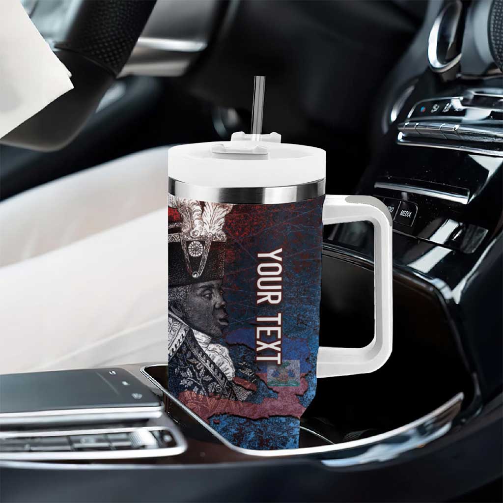 Personalized Toussaint Louverture Afro Haiti Tumbler With Handle Haitian Father Grunge Style - Wonder Print Shop