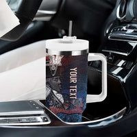 Personalized Toussaint Louverture Afro Haiti Tumbler With Handle Haitian Father Grunge Style - Wonder Print Shop