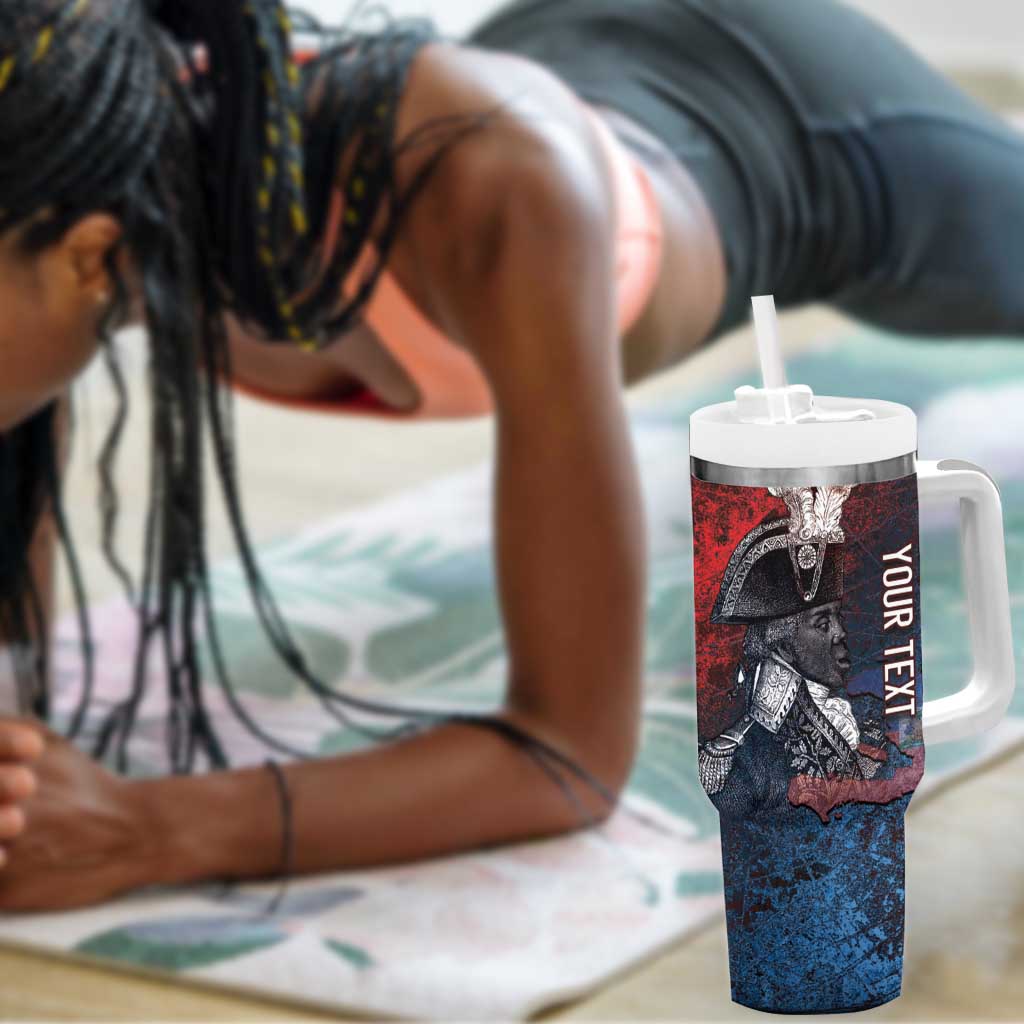 Personalized Toussaint Louverture Afro Haiti Tumbler With Handle Haitian Father Grunge Style - Wonder Print Shop