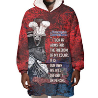 Personalized Toussaint Louverture Afro Haiti Wearable Blanket Hoodie Haitian Father Grunge Style - Wonder Print Shop