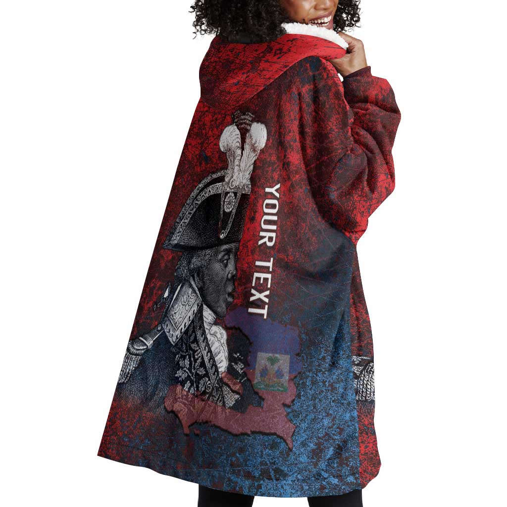 Personalized Toussaint Louverture Afro Haiti Wearable Blanket Hoodie Haitian Father Grunge Style - Wonder Print Shop