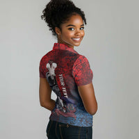 Personalized Toussaint Louverture Afro Haiti Women Polo Shirt Haitian Father Grunge Style LT14