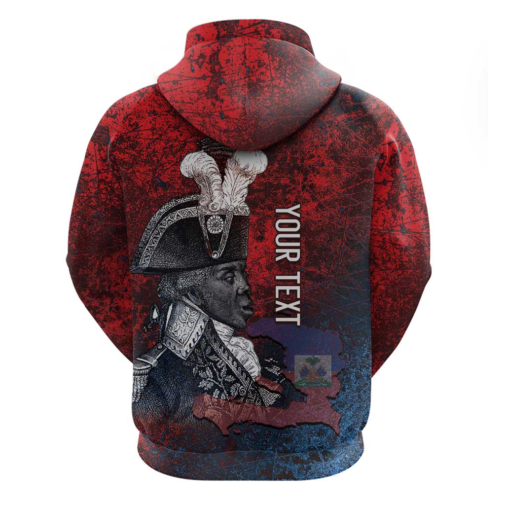 Personalized Toussaint Louverture Afro Haiti Zip Hoodie Haitian Father Grunge Style - Wonder Print Shop