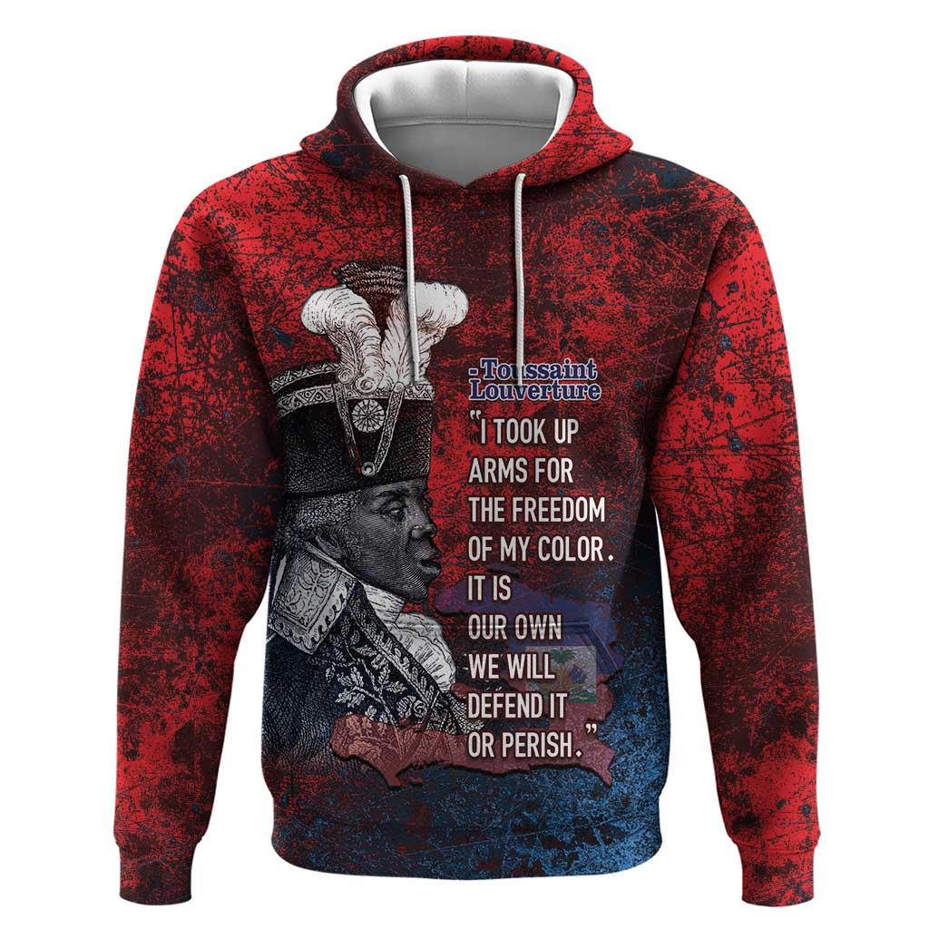 Personalized Toussaint Louverture Afro Haiti Zip Hoodie Haitian Father Grunge Style - Wonder Print Shop