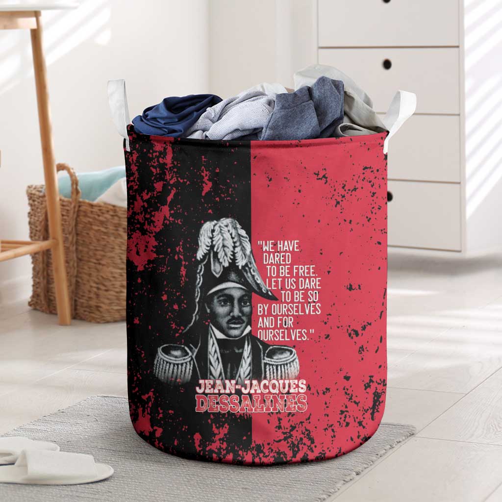 Jean-Jacques Dessalines Afro Haiti Laundry Basket Emperor Of First Empire Grunge Style - Wonder Print Shop