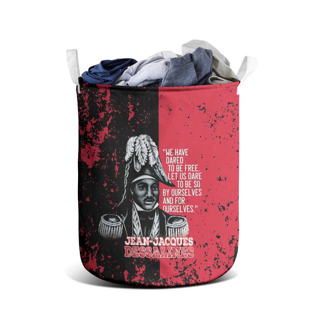 Jean-Jacques Dessalines Afro Haiti Laundry Basket Emperor Of First Empire Grunge Style - Wonder Print Shop