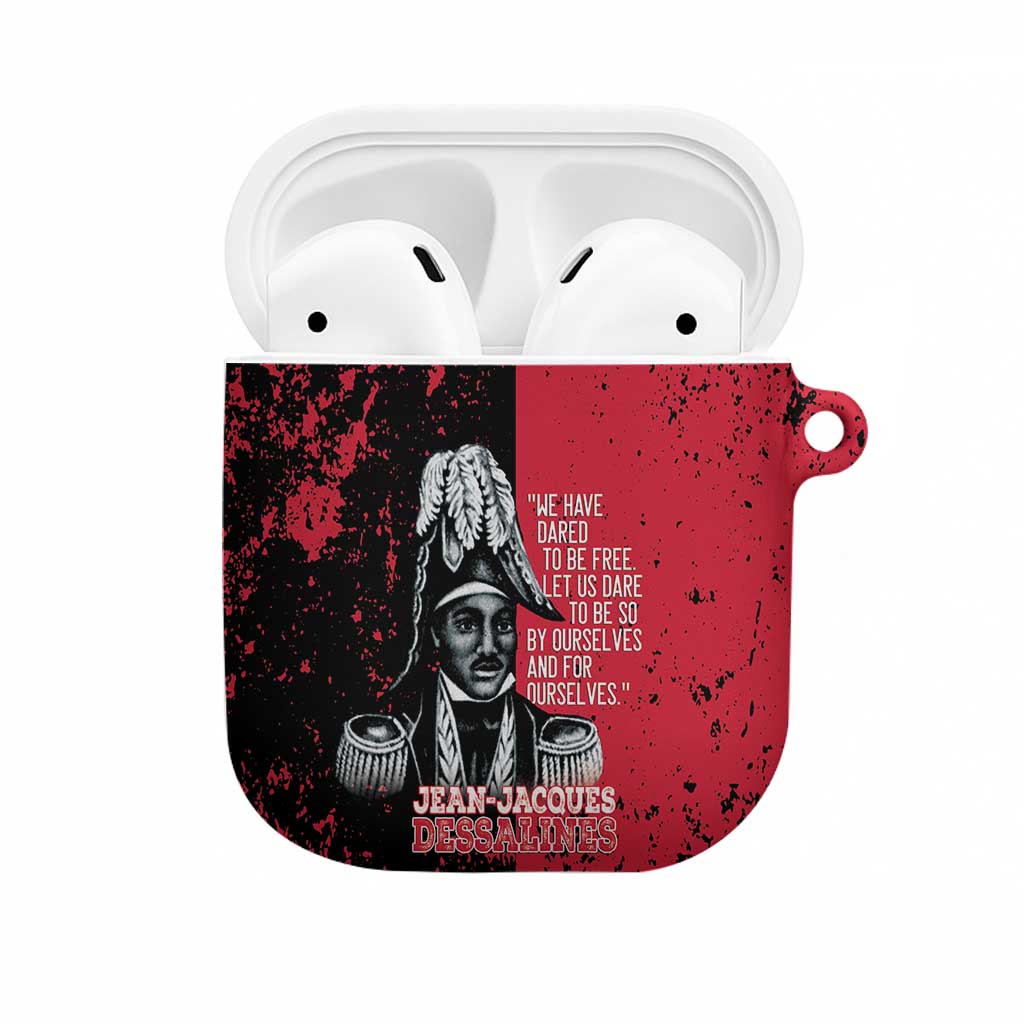 Jean-Jacques Dessalines Afro Haiti AirPods Case Emperor Of First Empire Grunge Style - Wonder Print Shop