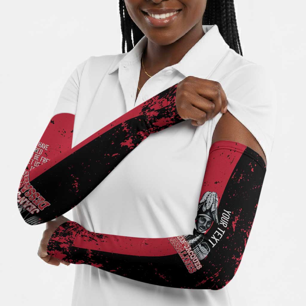 Personalized Jean-Jacques Dessalines Afro Haiti Arm Sleeves Emperor Of First Empire Grunge Style - Wonder Print Shop