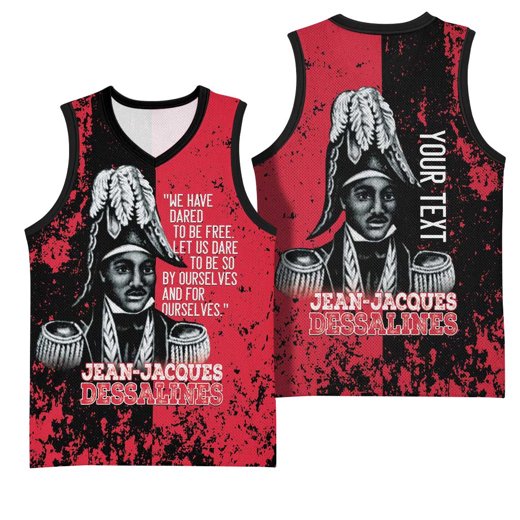 Personalized Jean-Jacques Dessalines Afro Haiti Basketball Jersey Emperor Of First Empire Grunge Style - Wonder Print Shop