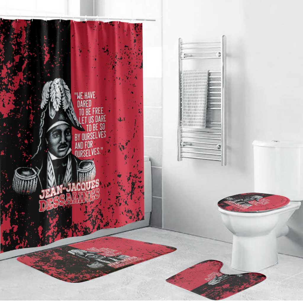 Jean-Jacques Dessalines Afro Haiti Bathroom Set Emperor Of First Empire Grunge Style - Wonder Print Shop