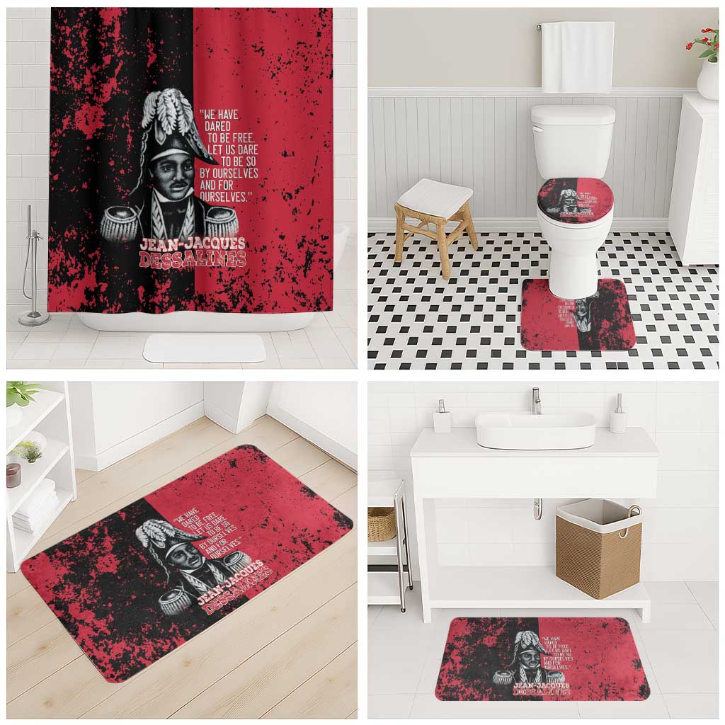 Jean-Jacques Dessalines Afro Haiti Bathroom Set Emperor Of First Empire Grunge Style - Wonder Print Shop