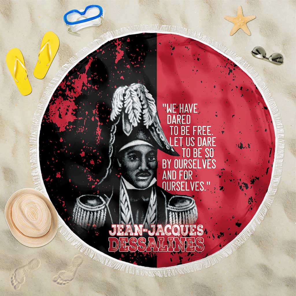 Jean-Jacques Dessalines Afro Haiti Beach Blanket Emperor Of First Empire Grunge Style - Wonder Print Shop