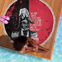 Jean-Jacques Dessalines Afro Haiti Beach Blanket Emperor Of First Empire Grunge Style - Wonder Print Shop