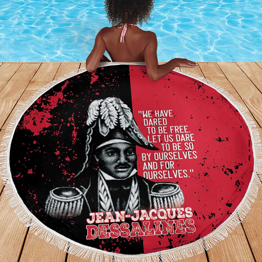 Jean-Jacques Dessalines Afro Haiti Beach Blanket Emperor Of First Empire Grunge Style - Wonder Print Shop