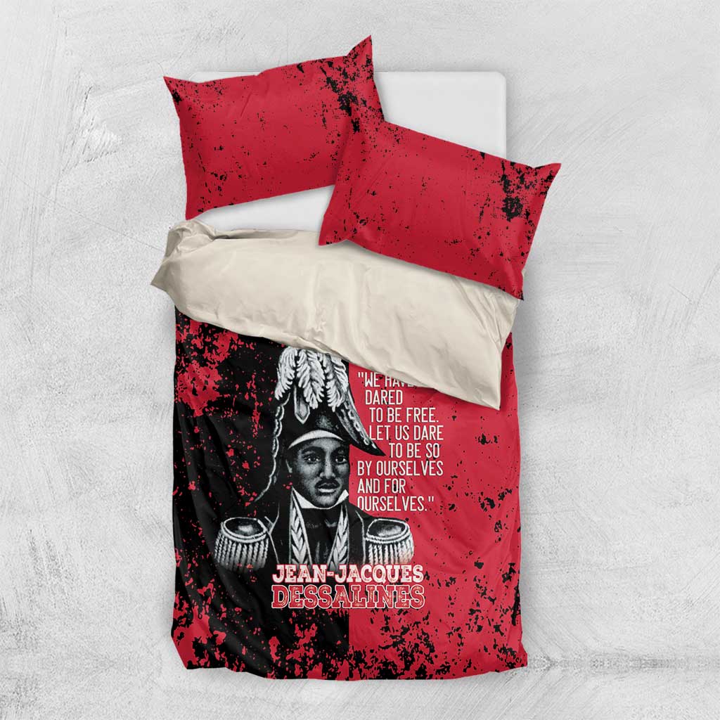 Jean-Jacques Dessalines Afro Haiti Bedding Set Emperor Of First Empire Grunge Style - Wonder Print Shop