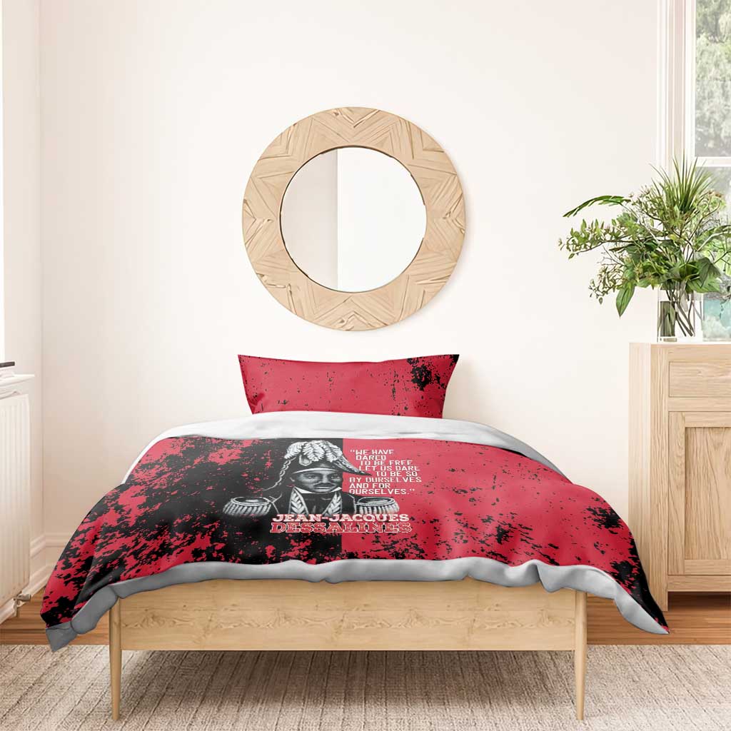 Jean-Jacques Dessalines Afro Haiti Bedding Set Emperor Of First Empire Grunge Style - Wonder Print Shop