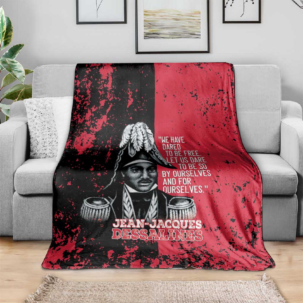 Jean-Jacques Dessalines Afro Haiti Blanket Emperor Of First Empire Grunge Style - Wonder Print Shop