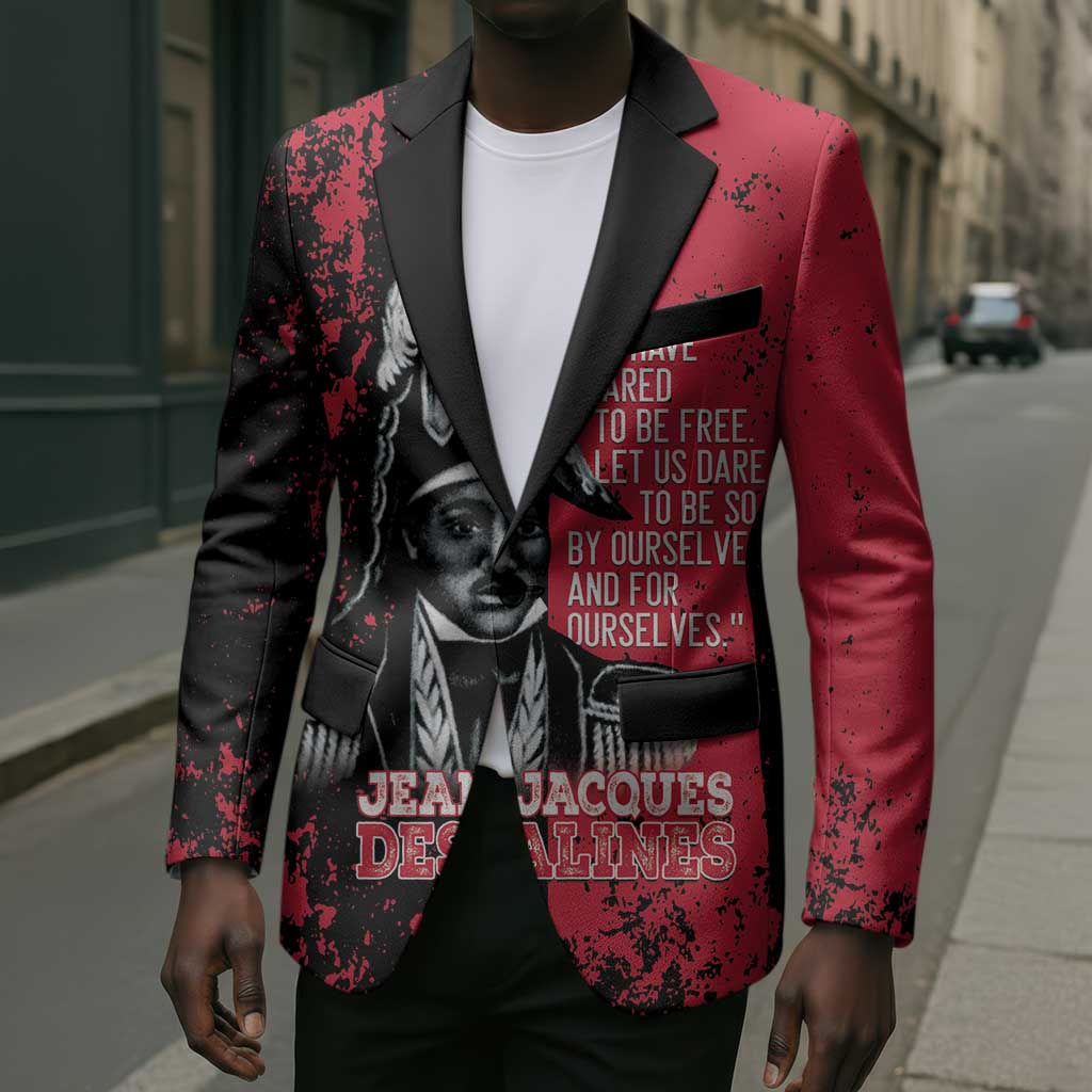 Personalized Jean-Jacques Dessalines Afro Haiti Blazer Emperor Of First Empire Grunge Style - Wonder Print Shop