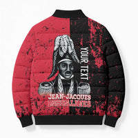 Personalized Jean-Jacques Dessalines Afro Haiti Bomber Puffer Jacket Emperor Of First Empire Grunge Style - Wonder Print Shop