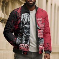 Personalized Jean-Jacques Dessalines Afro Haiti Bomber Puffer Jacket Emperor Of First Empire Grunge Style - Wonder Print Shop