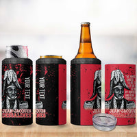 Personalized Jean-Jacques Dessalines Afro Haiti 4 in 1 Can Cooler Tumbler Emperor Of First Empire Grunge Style - Wonder Print Shop
