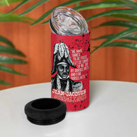 Personalized Jean-Jacques Dessalines Afro Haiti 4 in 1 Can Cooler Tumbler Emperor Of First Empire Grunge Style - Wonder Print Shop