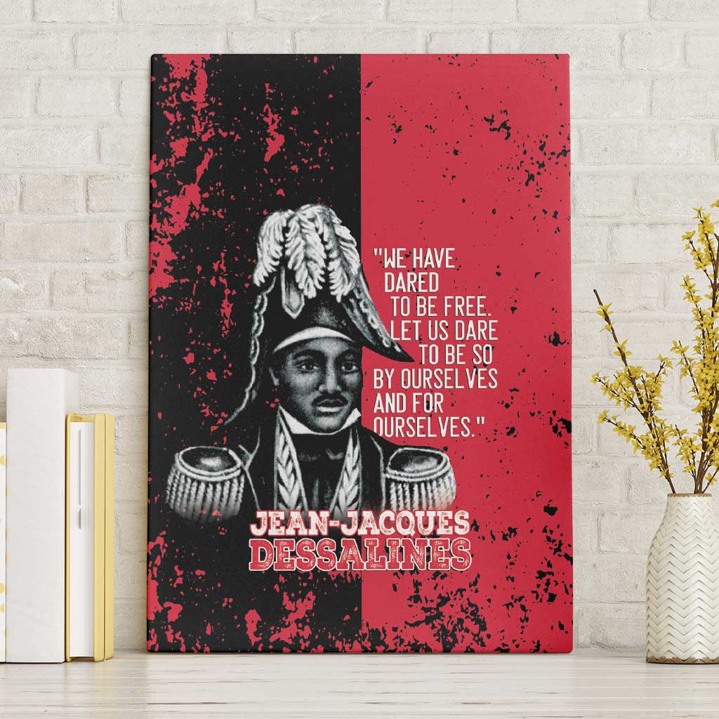 Jean-Jacques Dessalines Afro Haiti Canvas Wall Art Emperor Of First Empire Grunge Style - Wonder Print Shop